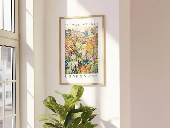 Flower Market London Print