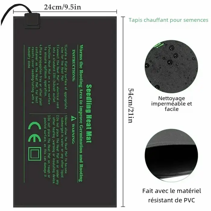 Tapis chauffant pour semis