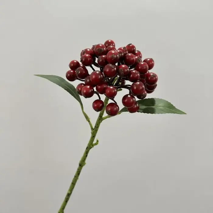 12 pièces de branches artificielles de fruits d'églantier en plastique, plantes vertes de simulation
