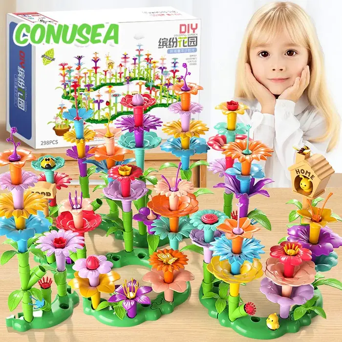 Blocs de construction DIY Jardin de fleurs