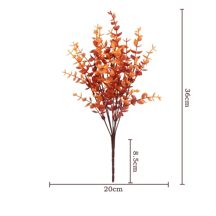 Fleurs artificielles d'automne résistantes aux UV, plantes grimpantes en plastique, fausses fleurs pour Thanksgiving, mariage, décoration de jardin extérieur