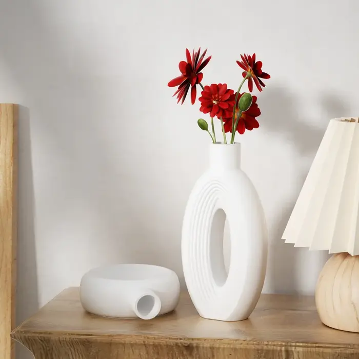 Moule en silicone pour vase en forme de donut nordique, pot à fleurs, mini vase pour arrangement floral, moule en plâtre et résine, décoration d'intérieur