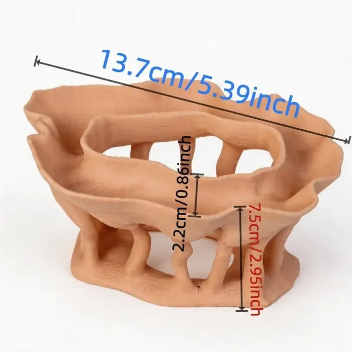 Plantes d'aquarium imprimées en 3D en forme de racines d'arbre, avec des pots de fleurs servant également de décorations d'aquarium