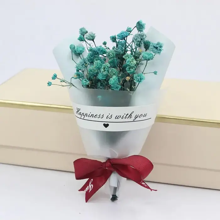 Bouquet de fleurs séchées artificielles colorées
