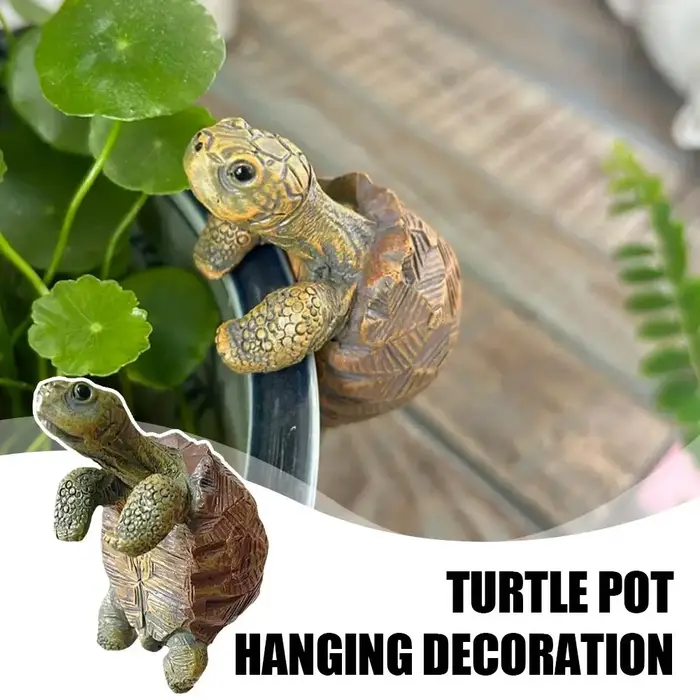 Support de pot de fleurs en forme de tortue