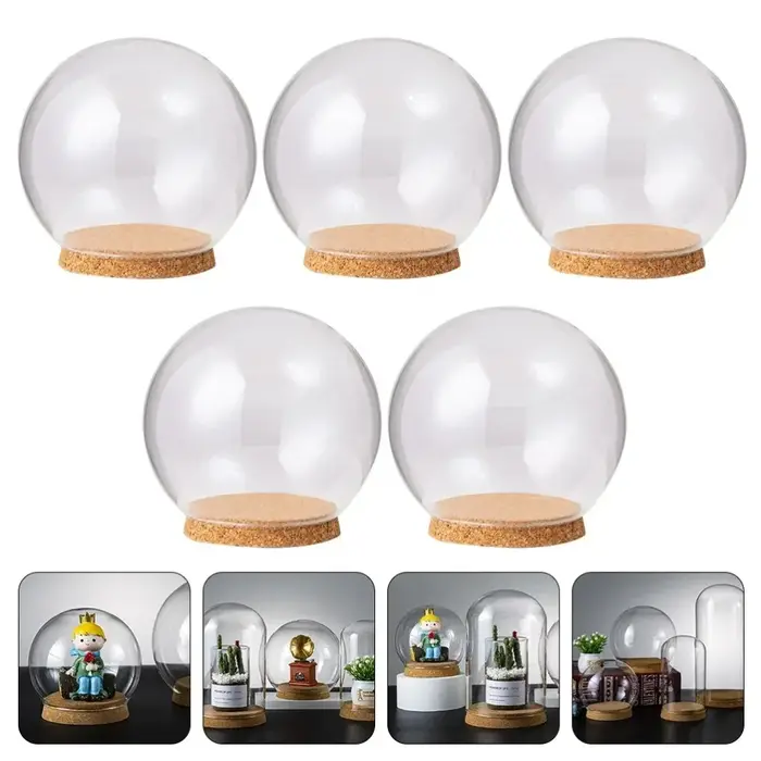 Couvercle en verre transparent pour fleurs fraîches