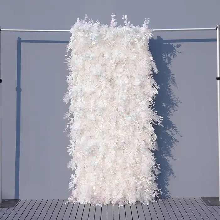 A8894 pur blanc fleur de cerisier Eucalyptus brume herbe retrousser tissu