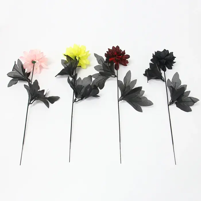 Branche de fleur artificielle Dahlia noire Bourgogne