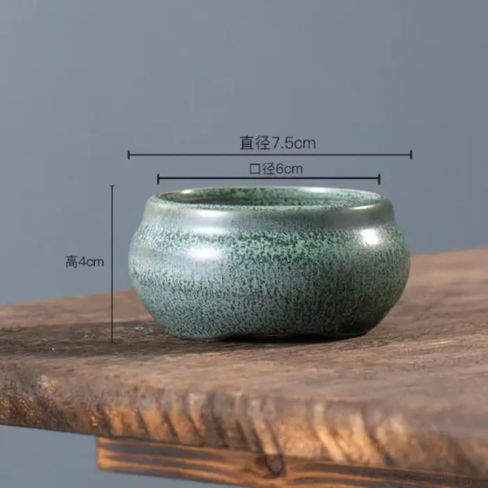 Pot de plantes succulentes émaillées en poterie grossière, Pot de fleurs, Vase de bonsaï de jardinag