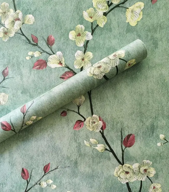 Autocollant mural floral gris, papiers peints à coller et à décoller, papier peint auto-adhésif à fleurs, papier contact amovible, décoratif pour meubles