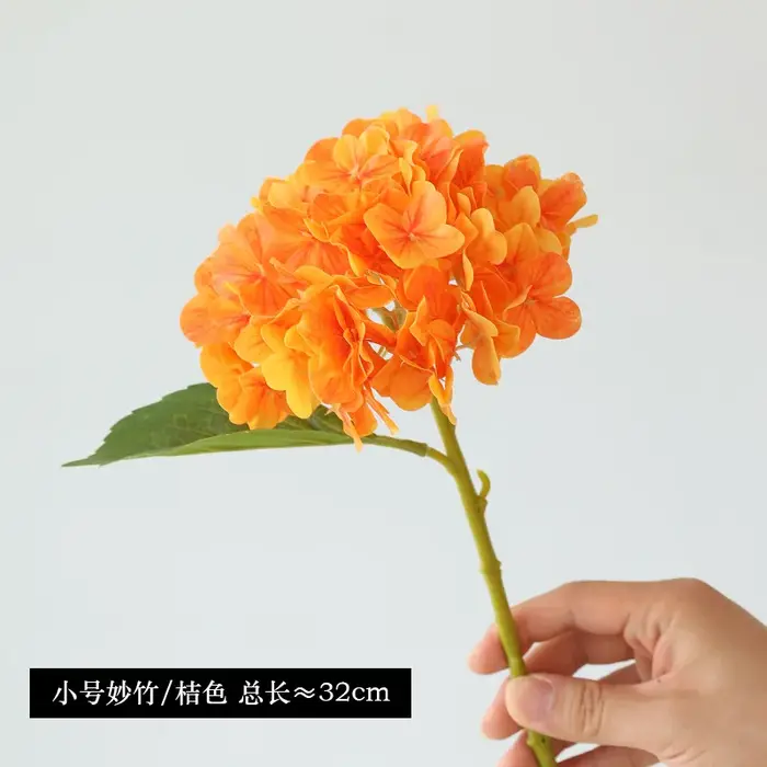 Fleurs d'hortensia artificielles hydratantes film en latex vrai toucher