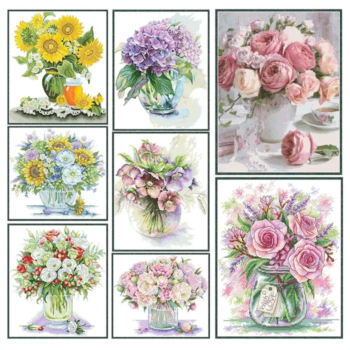 Série de vases à fleurs