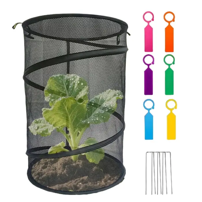 Cloches de protection pour plantes de jardin avec 4 piquets de sol et 6 cartes d'identification