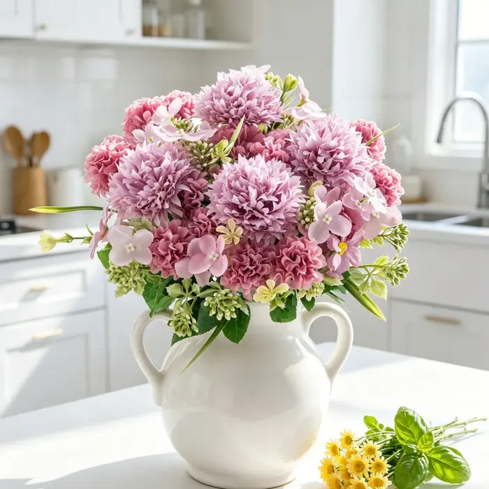 Fleurs artificielles en soie