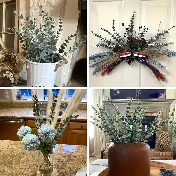 Feuilles d'eucalyptus vert foncé