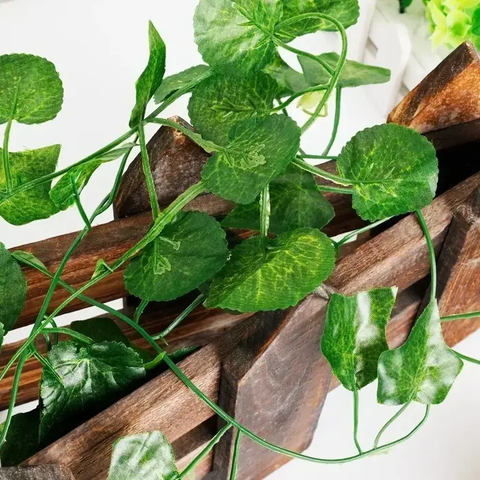 Guirlande de feuilles de lierre artificielles vertes