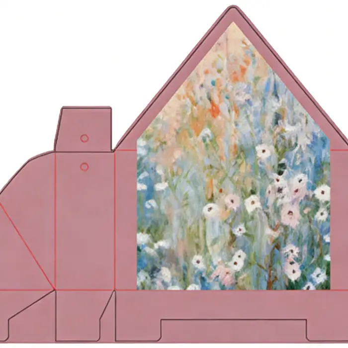 5 boîtes à fleurs en forme d'enveloppe