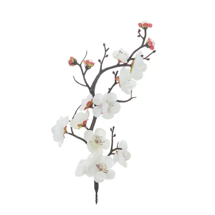 Soie Fleurs Artificielles Fleur de Prunier Pêche Branche Nouvel An Maison Salon Pièce Ménagers En Pl