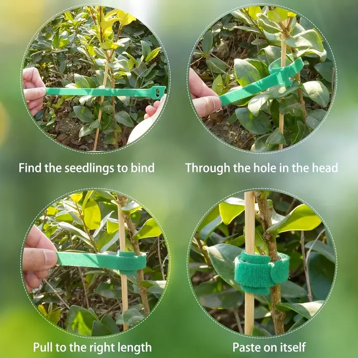 Attaches réutilisables pour plantes en Nylon antidérapantes