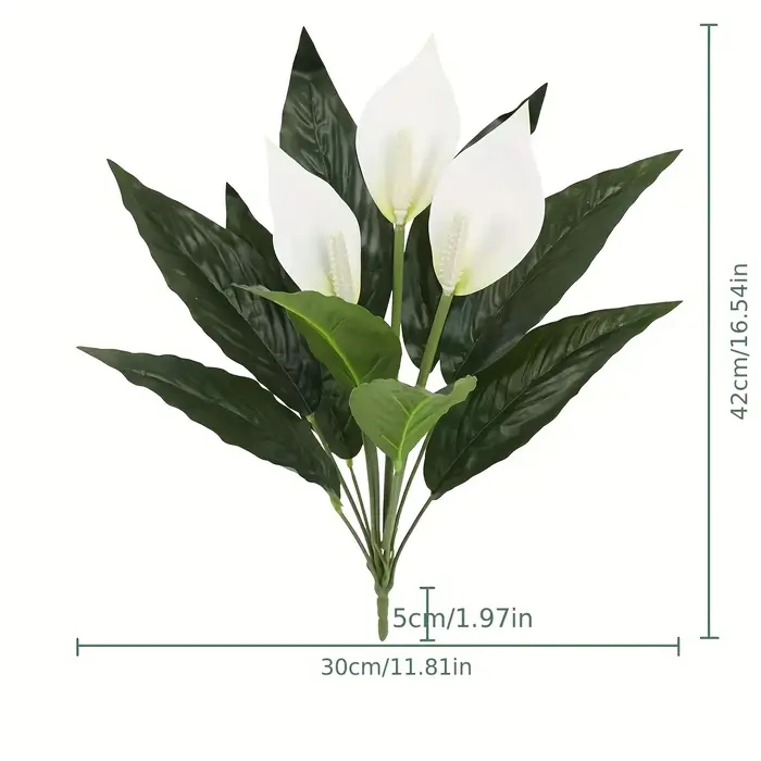 Plante artificielle réaliste en feuilles de palmier blanches