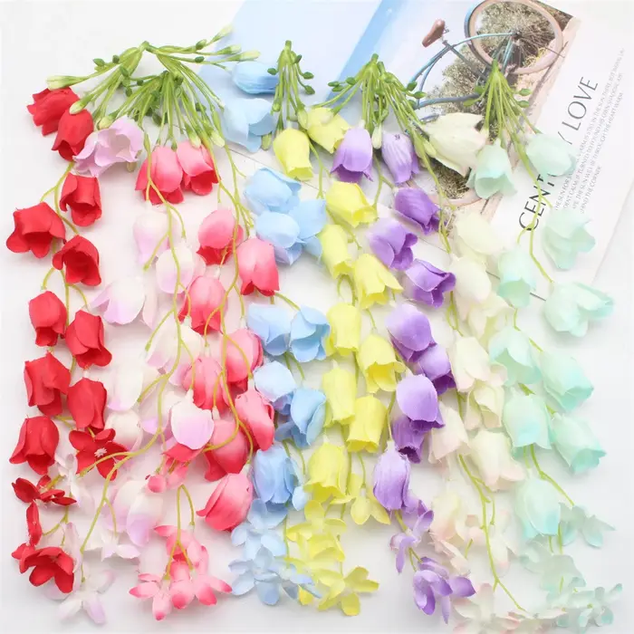 Lot de 10 fleurs artificielles de muguet