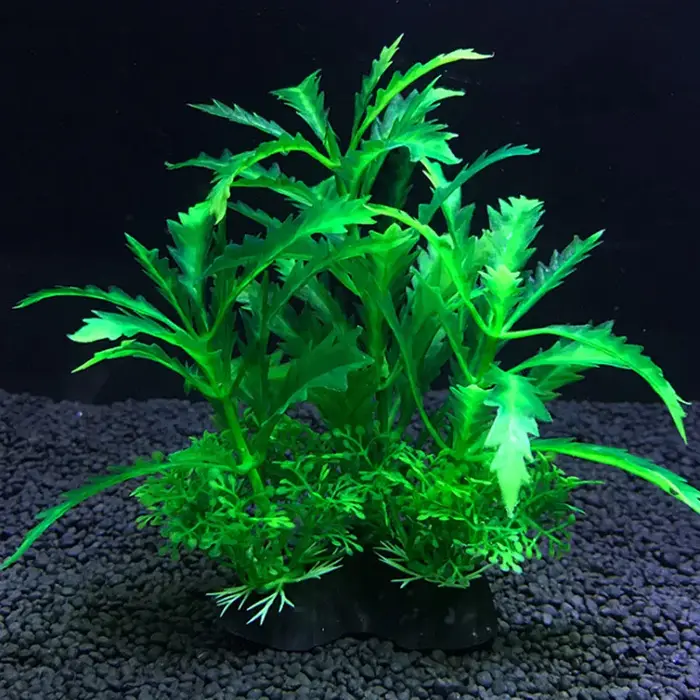 12 Sortes Plantes Décoratives Artificielles pour Aquarium Ornement pour Mauvaises Herbes d'Eau Plante Aquatique Réservoir de Poisson Accessoires de Décoration 14cm