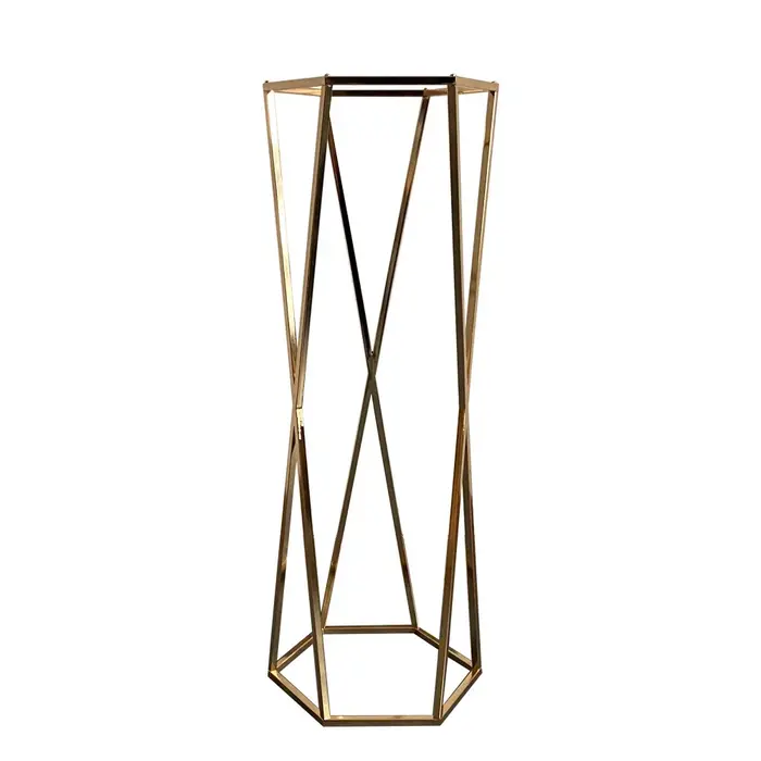Support de fleurs centres de Table de mariage événement route plomb fête métal or moderne Vase arc a