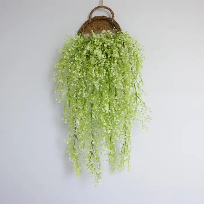 Plante artificielle en rotin, cloche dorée de saule, tir de mariage, maison, Bar, décoration murale 