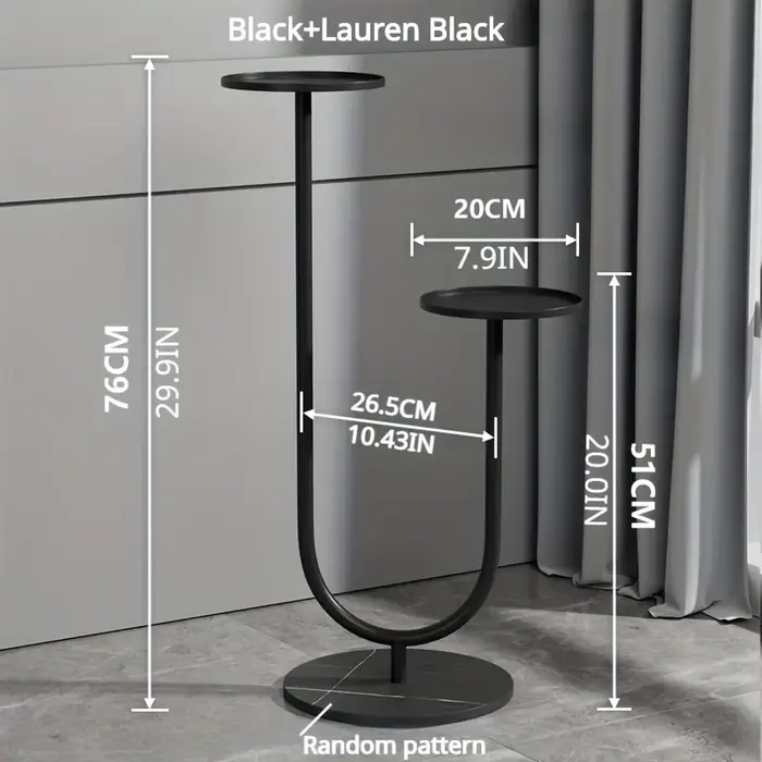 Support pour plantes – Support vertical en métal avec deux supports