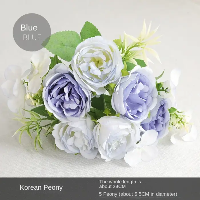 Petit bouquet de roses et pivoines artificielles