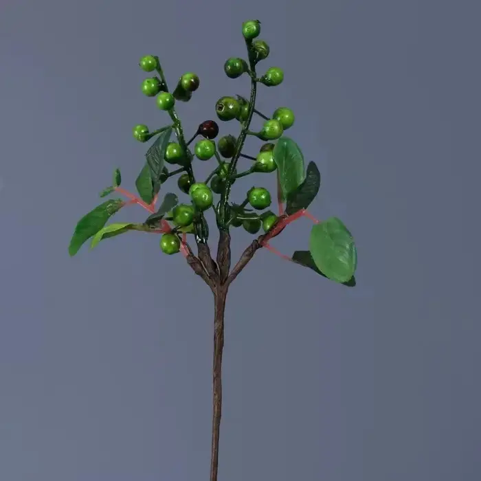Myrtille artificielle avec feuilles vertes