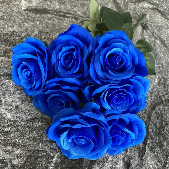 Vente en gros au détail, économie en vrac, Rose d'amour à 7 branches, fleur artificielle de mariage,