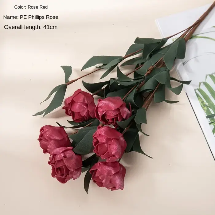 41 cm fleur artificielle Philly Rose PE mariage décoration de la maison