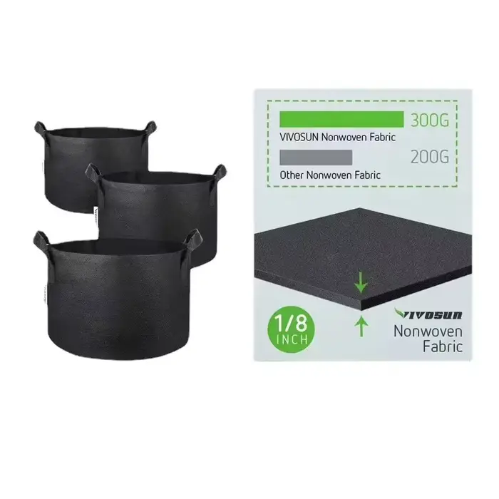 Sac de plantation en feutre, sac de culture de légumes/fleurs/plantes/champignons pot de fleurs en t