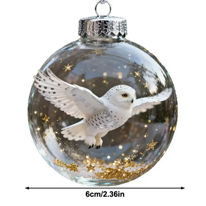 Ornement de noël clair d'oiseaux de la nature