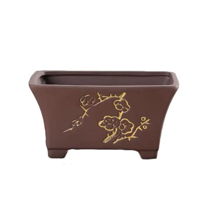 Pot de fleurs en argile violette pour plantes succulentes