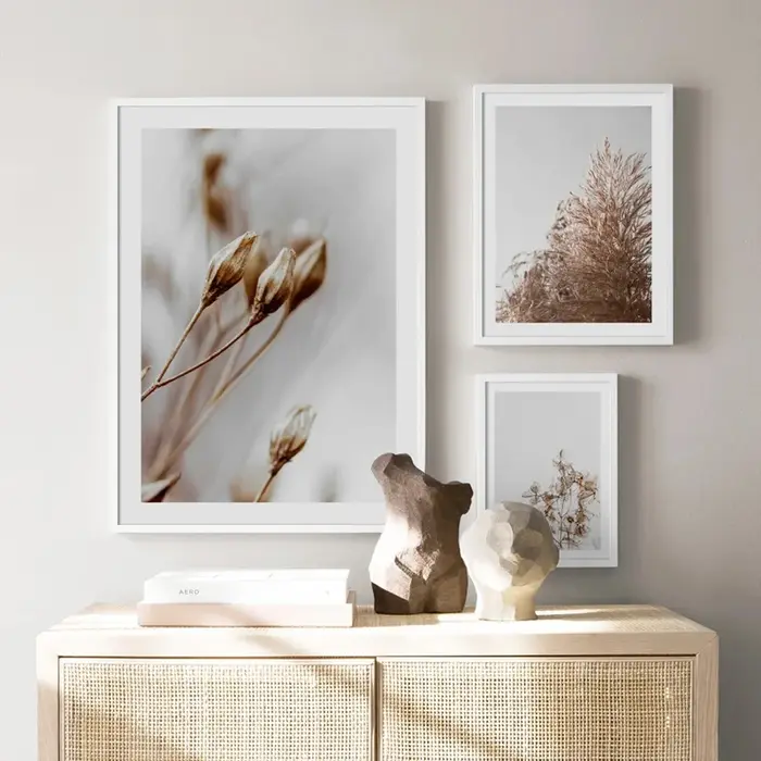 Ange Reed Nature Plante Toile Beige Paysage Peinture