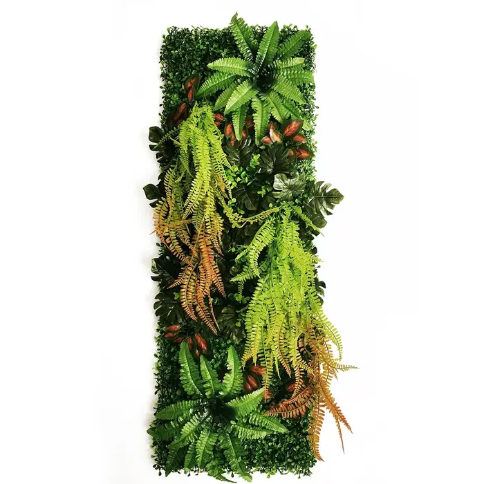 Pelouse de Plantes Artificielles, Mousse de Fausse Ange, Panneau Mural Subtropicale, Accessoires de