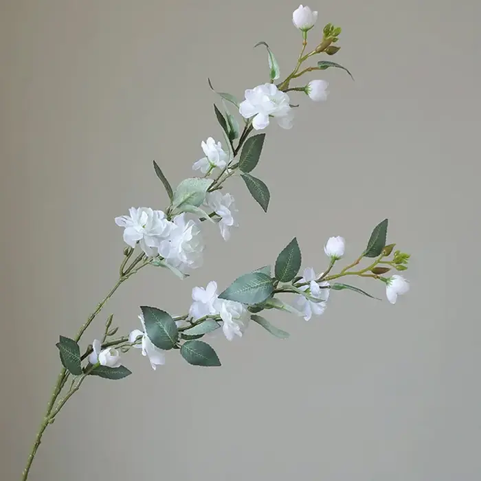 Nouvelle camélia fleur simulée longue branche avec fausses feuilles
