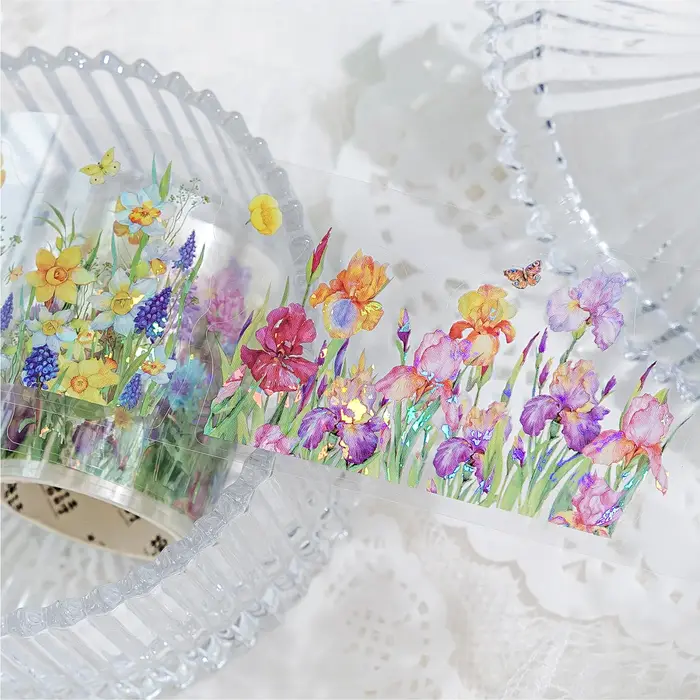 5*200 cm cristal de glace dentelle plante fleurs bande autocollants créativité adhésif bricolage journal Album Scrapbooking matériel artisanat fournitures
