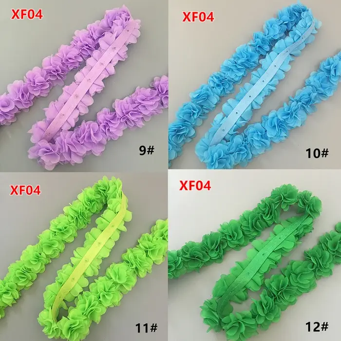 Fleurs en mousseline de soie 3D