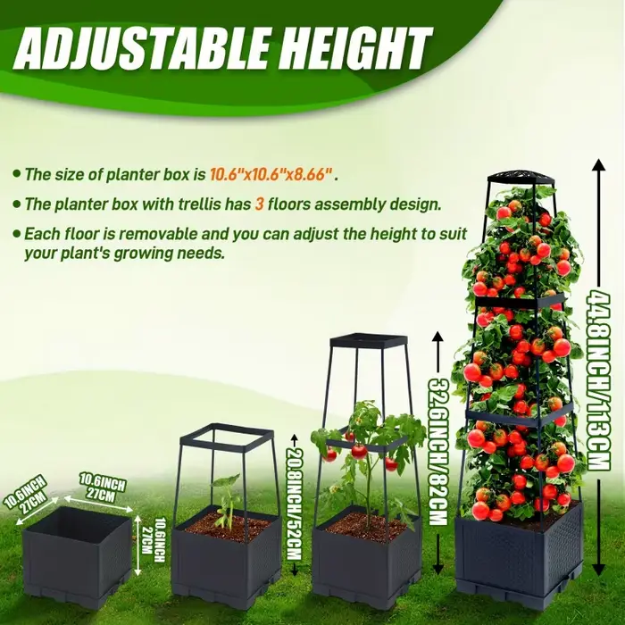 Support de plantes grimpantes trapézoïdal de 44