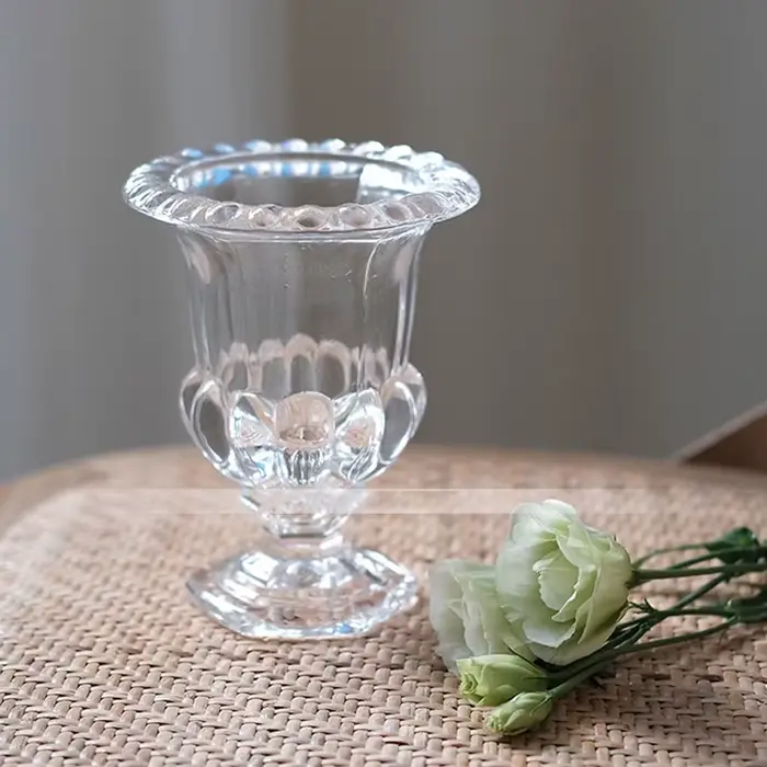 Vase à Fleurs en Verre Transparent