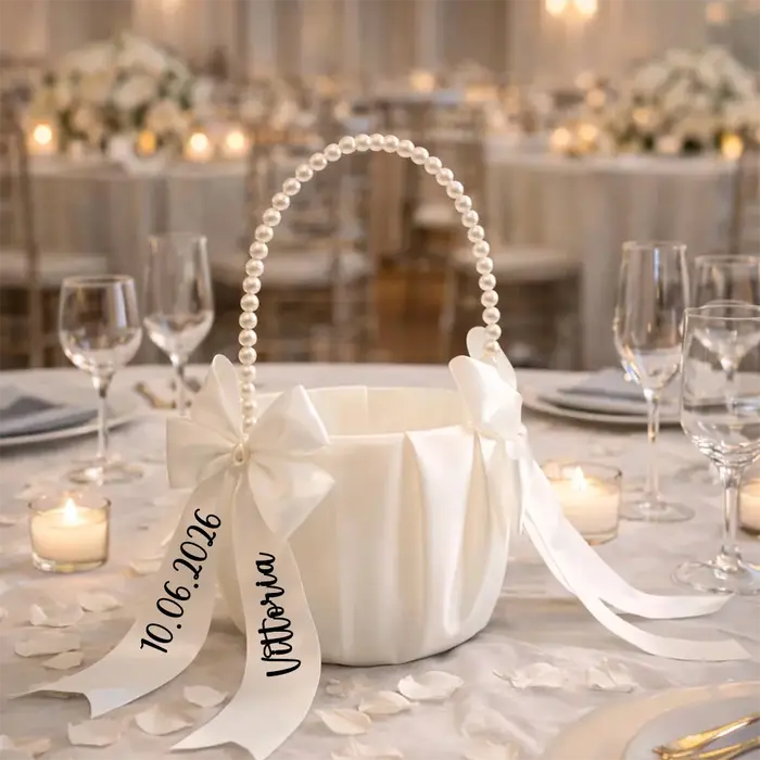 Panier à fleurs personnalisé pour demoiselle d'honneur