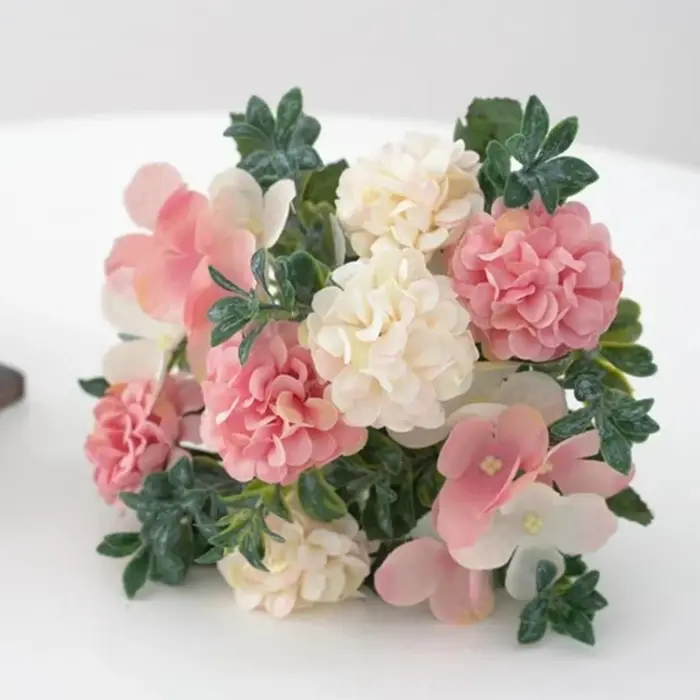 Fleurs artificielles Hortensia Bouquet De Mariée Accessoires Liquidation Festival Guirlande Clipping Vase Pour La Maison Décoration De Mariage
