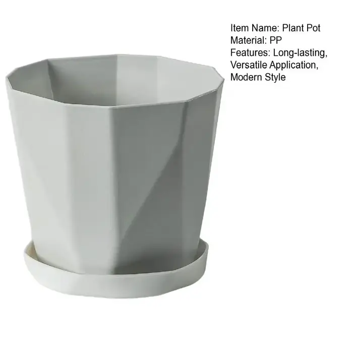 Pot de fleurs respirant pour Pothos, pot moderne décoratif avec trous de drainage et soucoupe assortie, pour intérieur.