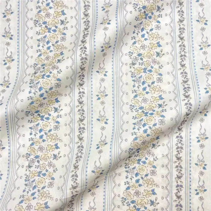 Ours fleur mur frais Branches florales imprimer 100% coton popeline tissu bricolage à la main couture automne robe chemises vêtements matériel