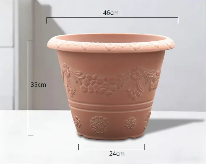 Nouveau pot de fleurs en plastique épaissi et renforcé pour la culture du Pothos