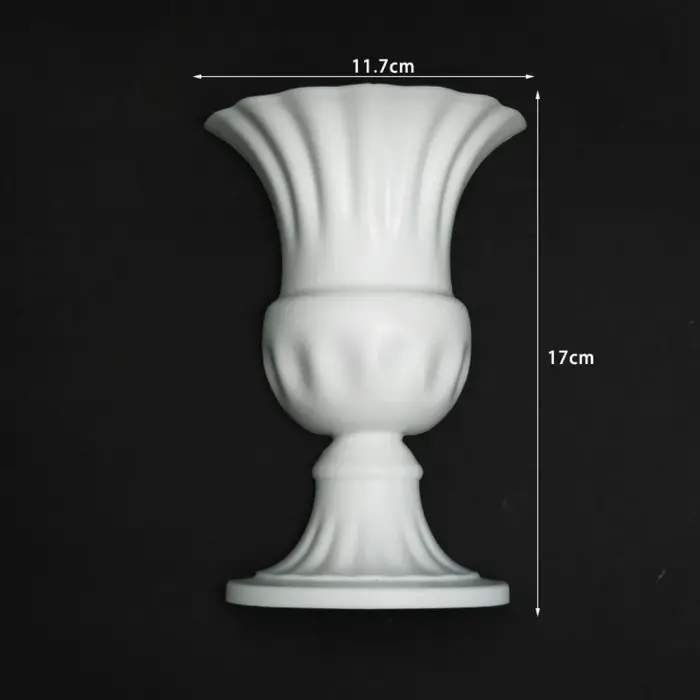 Nouveau vase mural demi-mur style peinture à l'huile française blanc