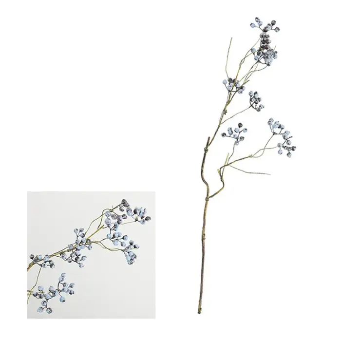 Myrtille Artificielle, Simulation de Fruits, Plantes, Fleur, Branche en Mousse, Bricolage, Mariage, 